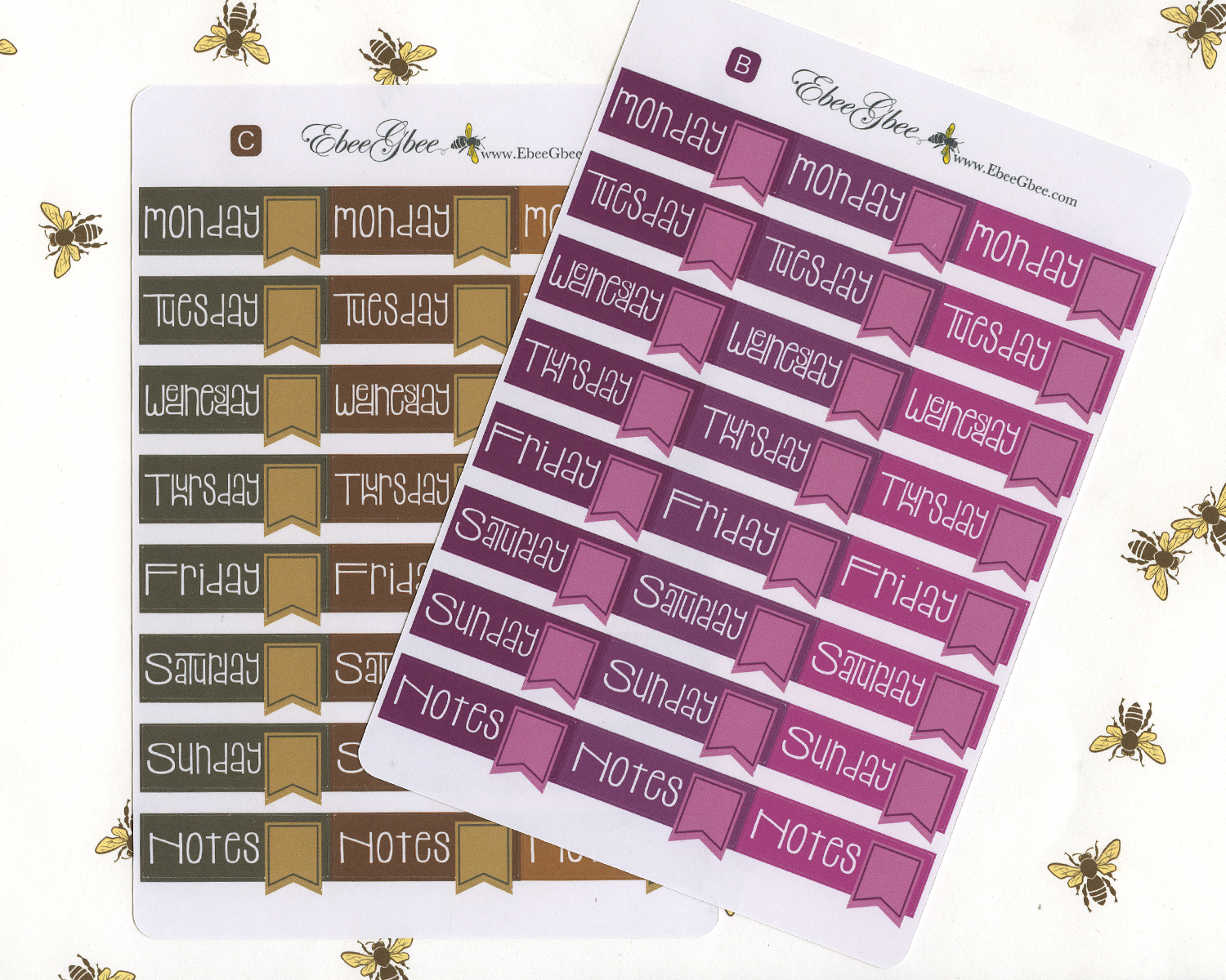 FLAG DATE COVERS Planner Stickers | All Colors Available