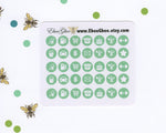 MINT ICON DOTS Planner Stickers | BeeColorful