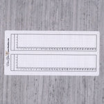 GRAPH TRACKER Set of 2 Double Wide Thin Box Hand Drawn Large Box Note Page Planner Stickers