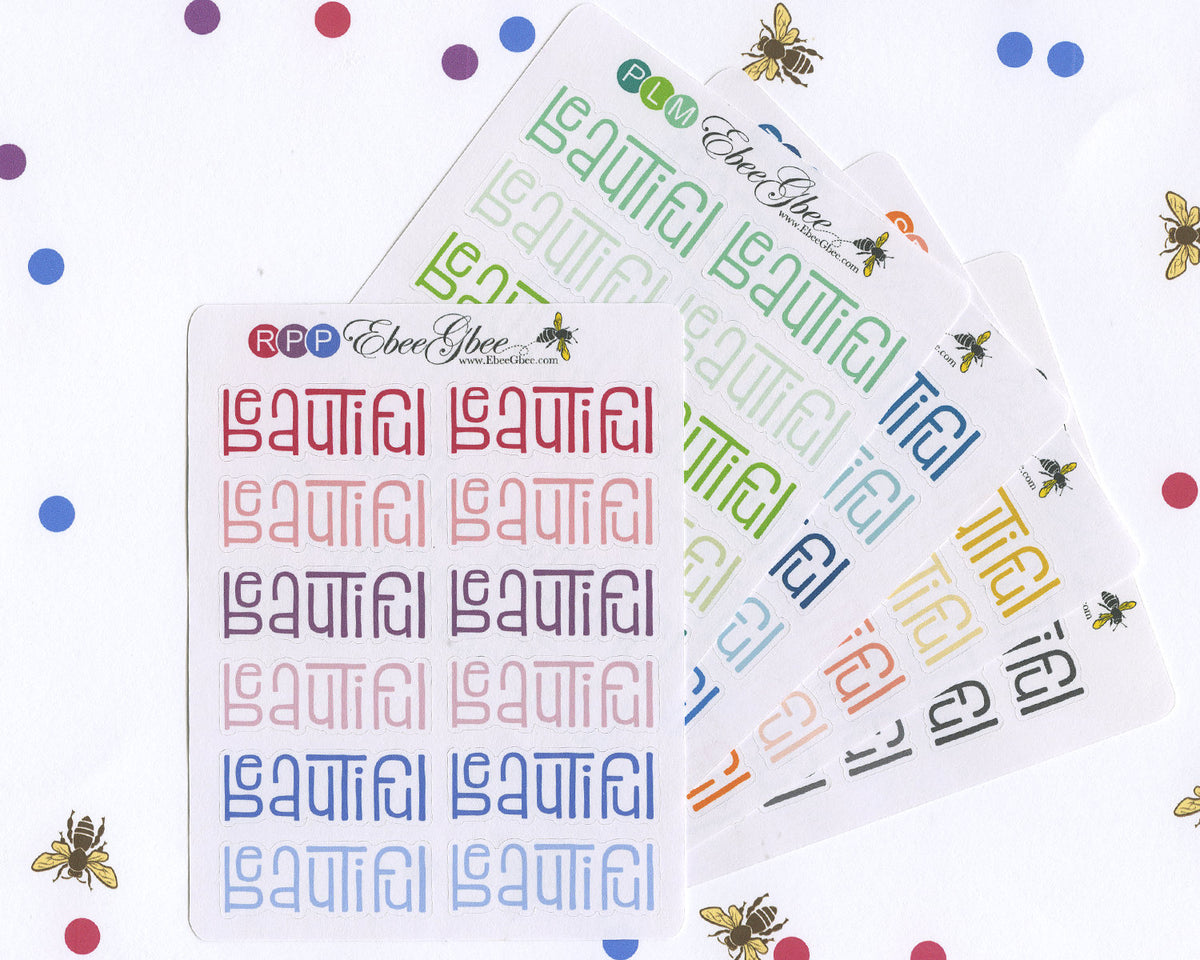 ANNUAL RING Style Planner Stickers  Hand Drawn BeeColorful BuJo Style –  EbeeGbee