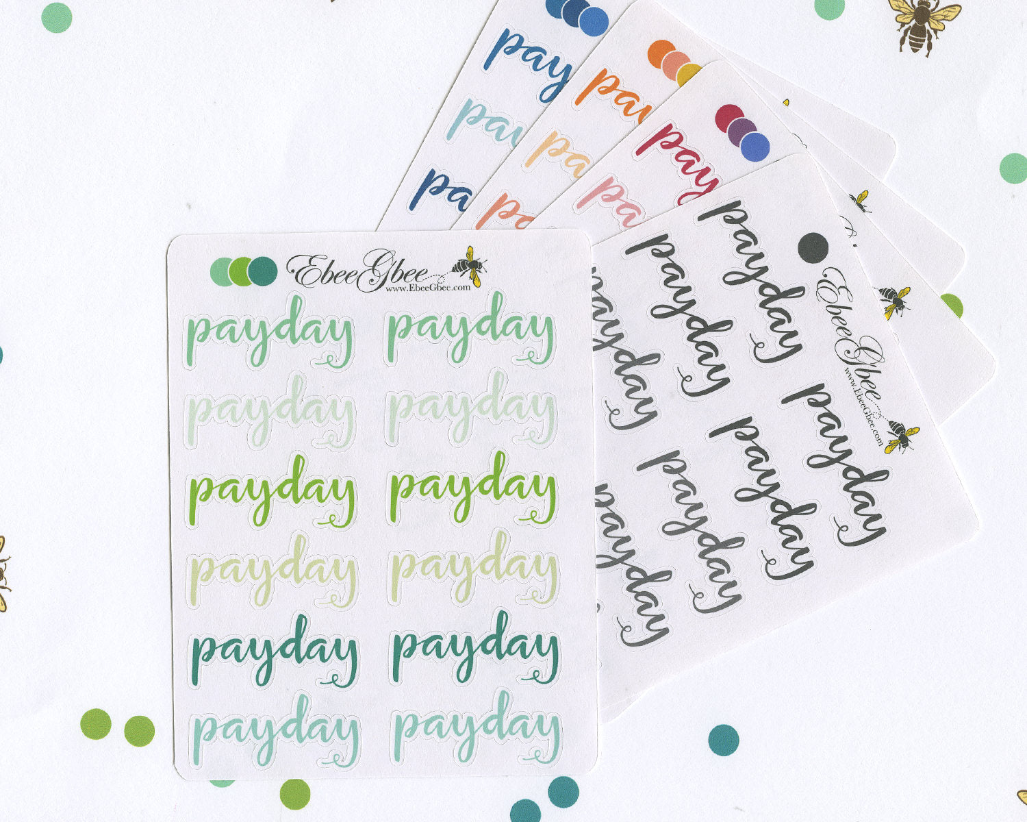 PAYDAY Planner Stickers |  BeeColorful