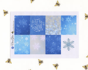 SNOW DAY WEEKLY Planner Sticker Set | Periwinkle