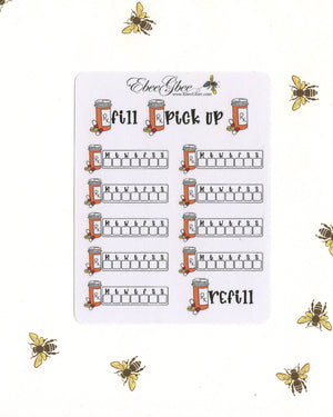 MEDICATION Planner Stickers | Hand Drawn