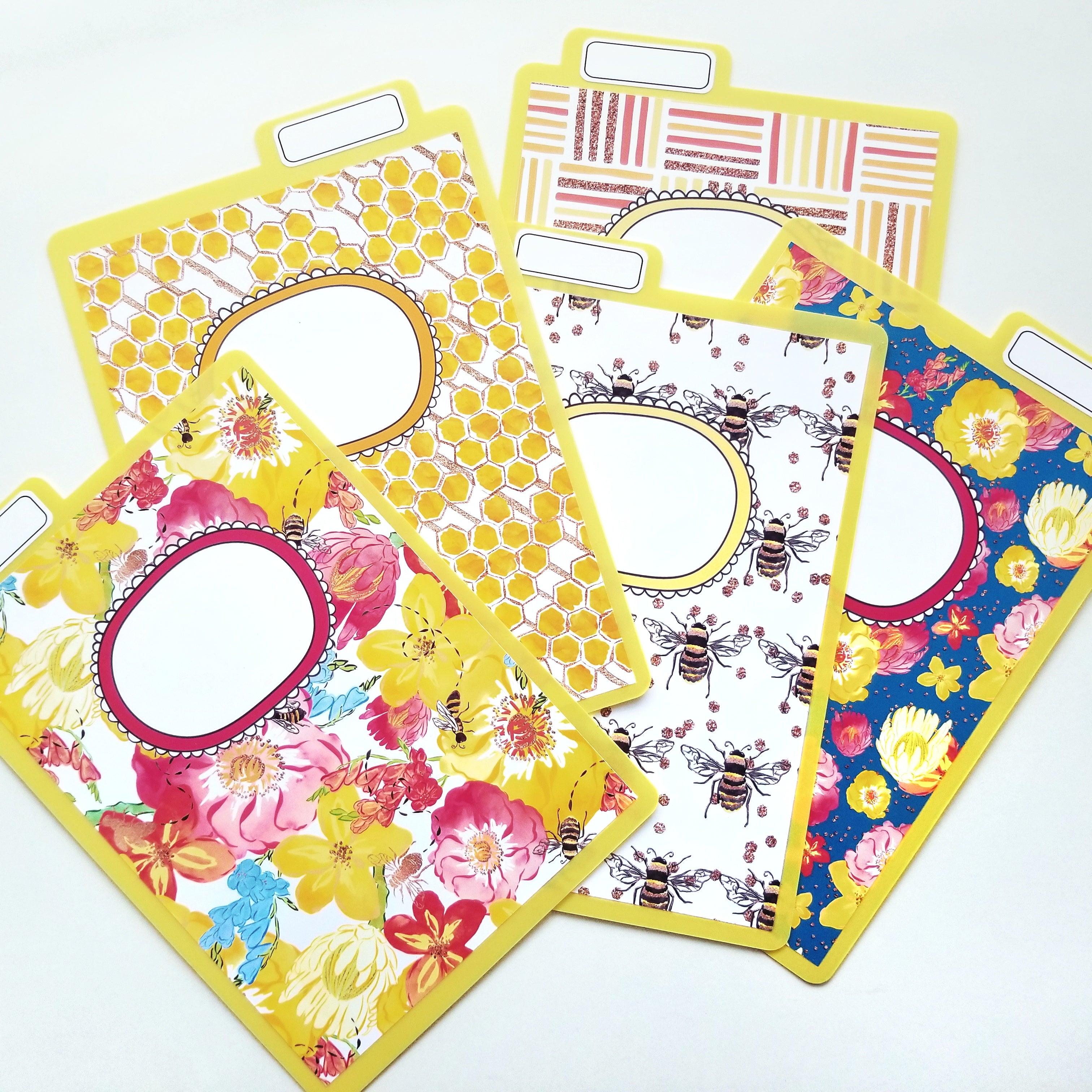 Bee Floral Album Dividers with Yellow Dividers