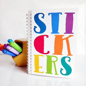 REUSABLE STICKER BOOK || Block Letter || 50 Double Sided 5x7 Pages