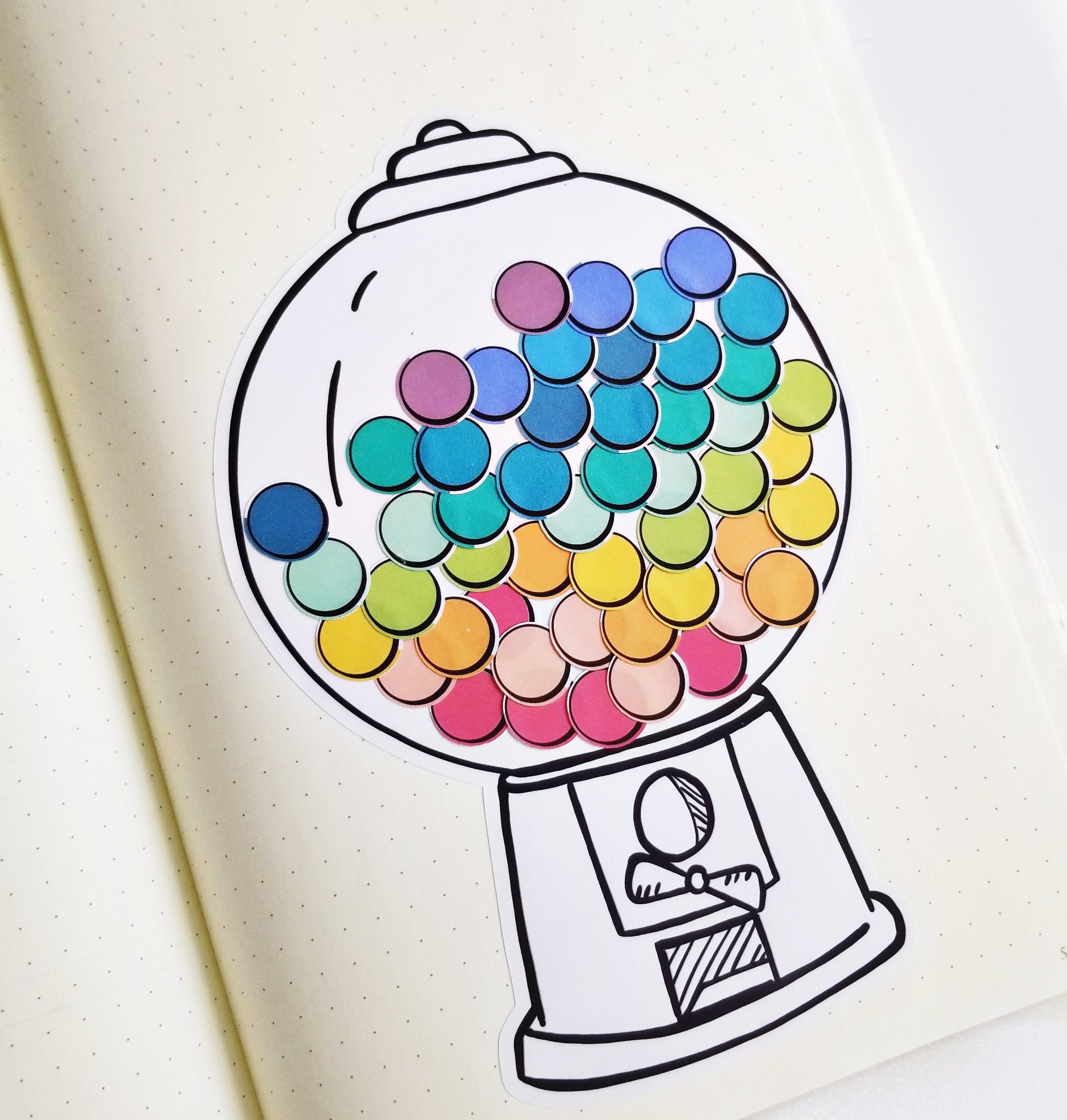 GUMBALL TRACKER Style Planner Stickers |  Hand Drawn BeeColorful BuJo Style