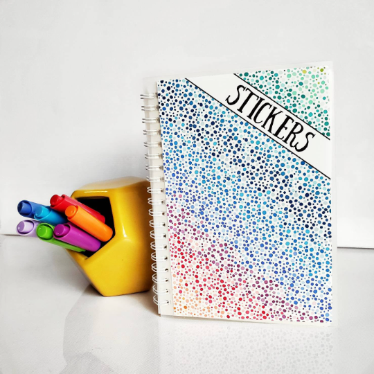 REUSABLE STICKER BOOK || Rainbow Dot || 50 Double Sided 5x7 Pages