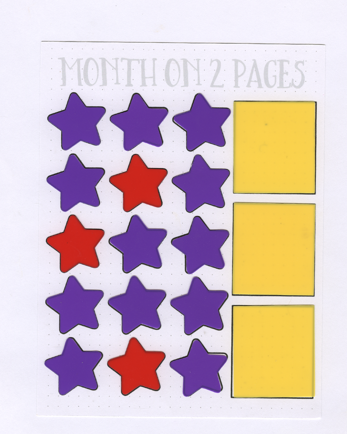 STAR Month on 2 Pages STENCIL MASK