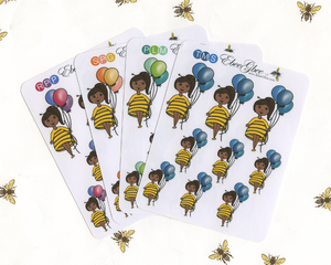 BALLOON BEEBEE Planner Stickers | BeeColorful