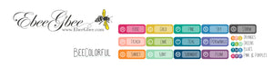 SCRIPT WEEKDAYS Planner Stickers | BeeColorful BuJo Style