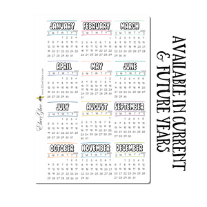 BUBBLE MINI CALENDAR Planner Stickers | BeeColorful