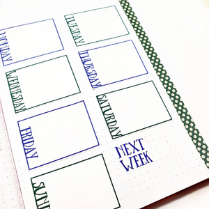 OUTLINE WEEKLY BOXES for Journal Planning