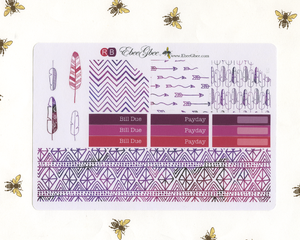 FEATHER MONTHLY Layout Planner Stickers | You Pick Your Month | Rose Bougainvillea