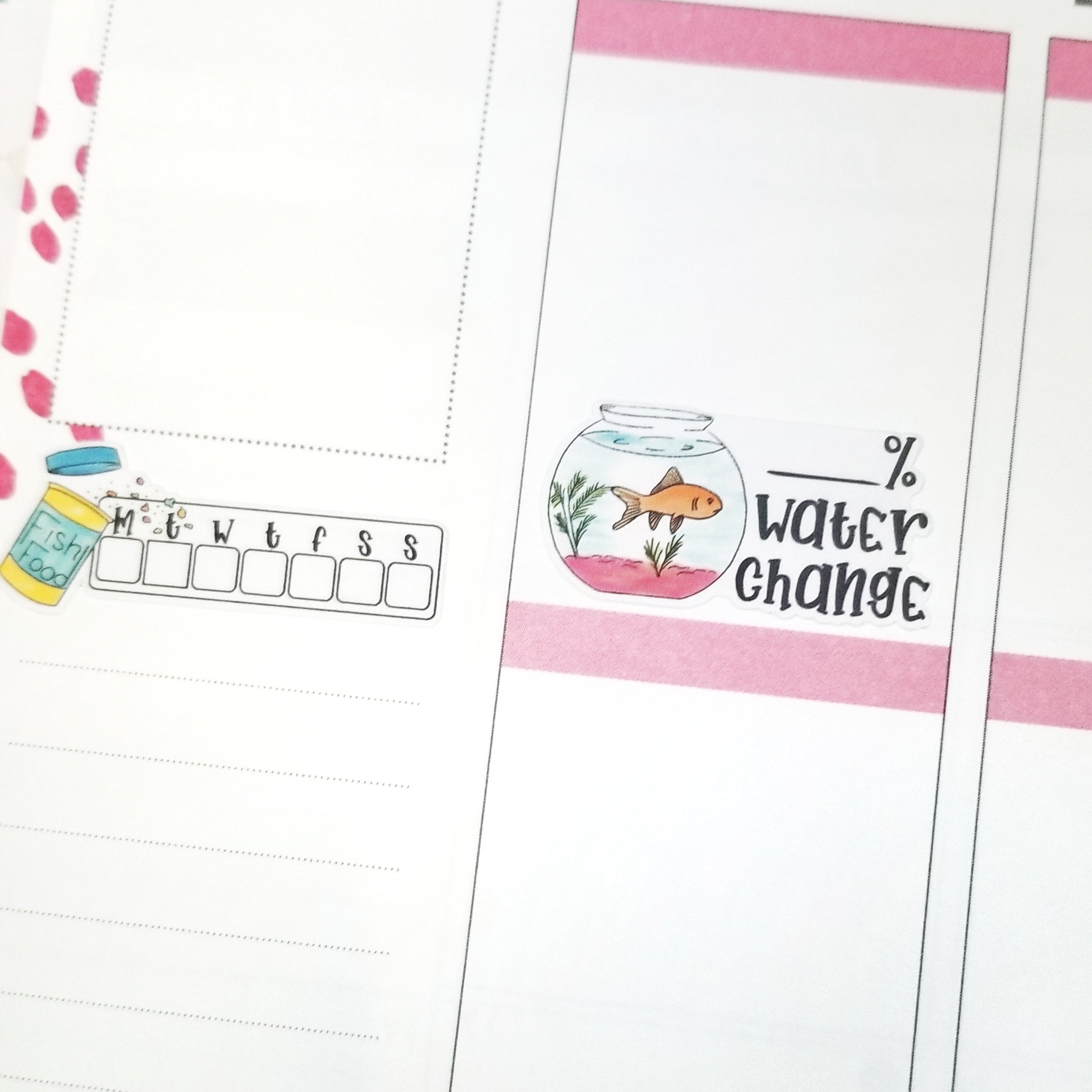 FISH CARE Planner Stickers | Hand Drawn