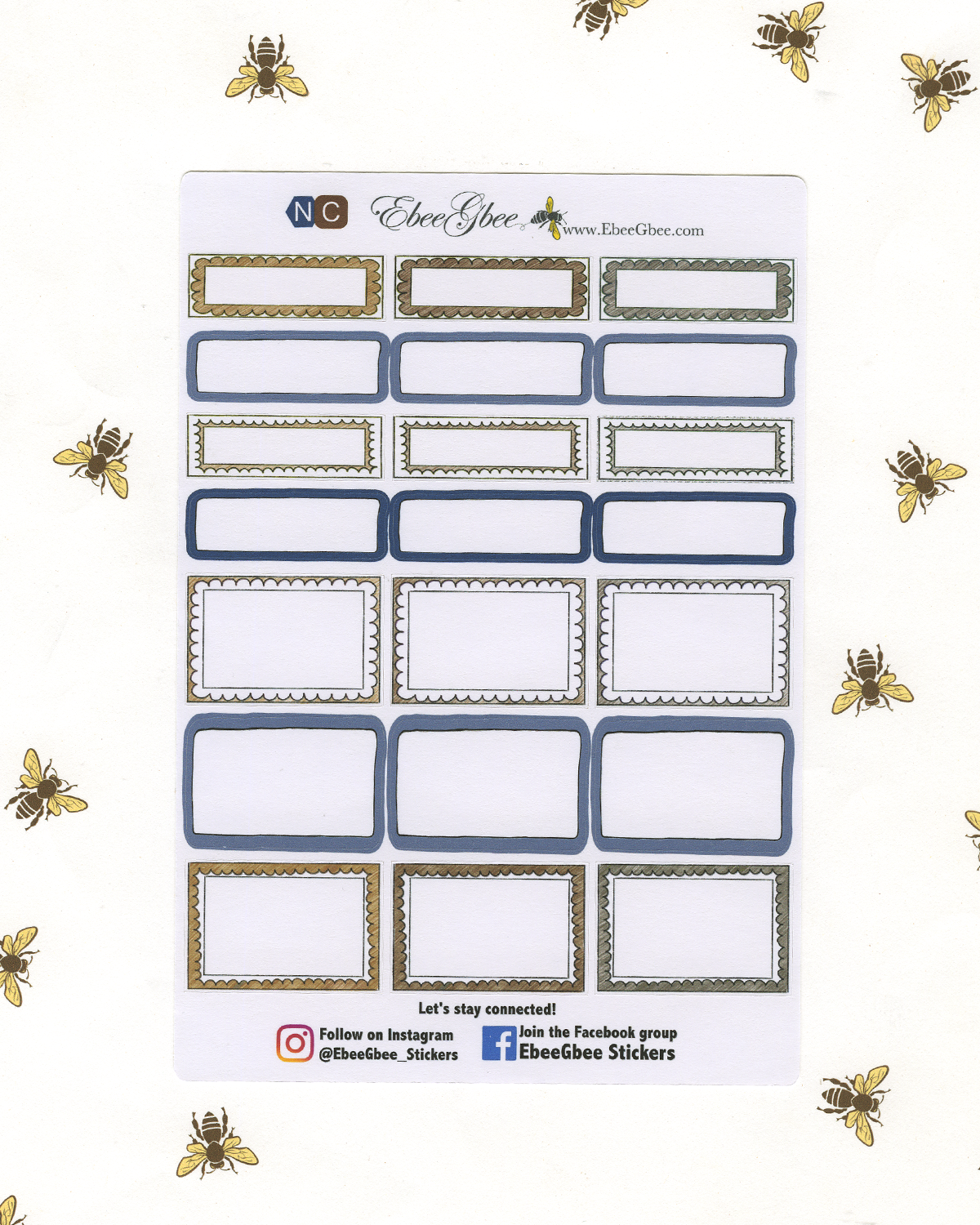 HELLO FALL WEEKLY Planner Sticker Set | COFFEE NAVY
