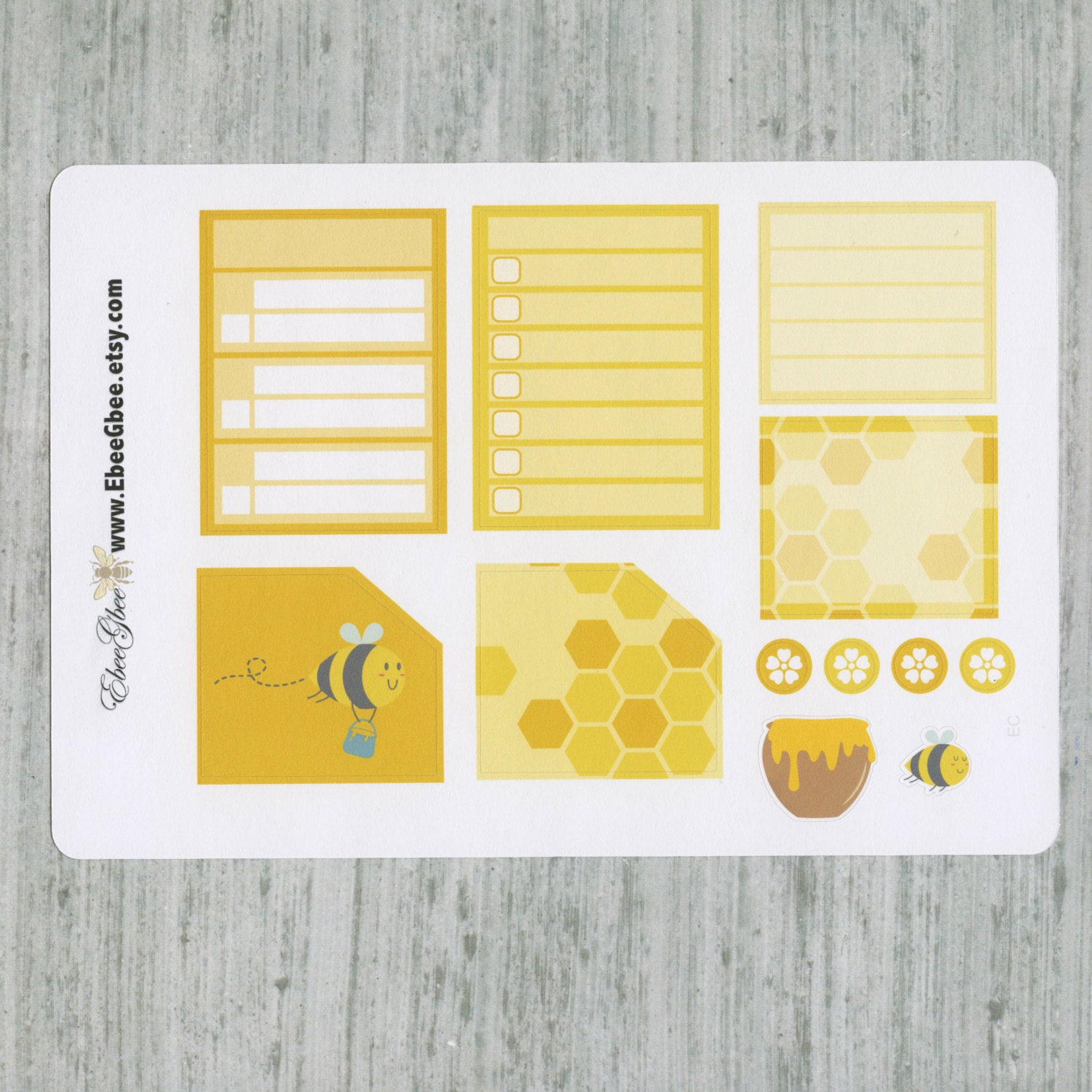 HONEY BEE MONTHLY Layout Planner Stickers | You Pick Your Month