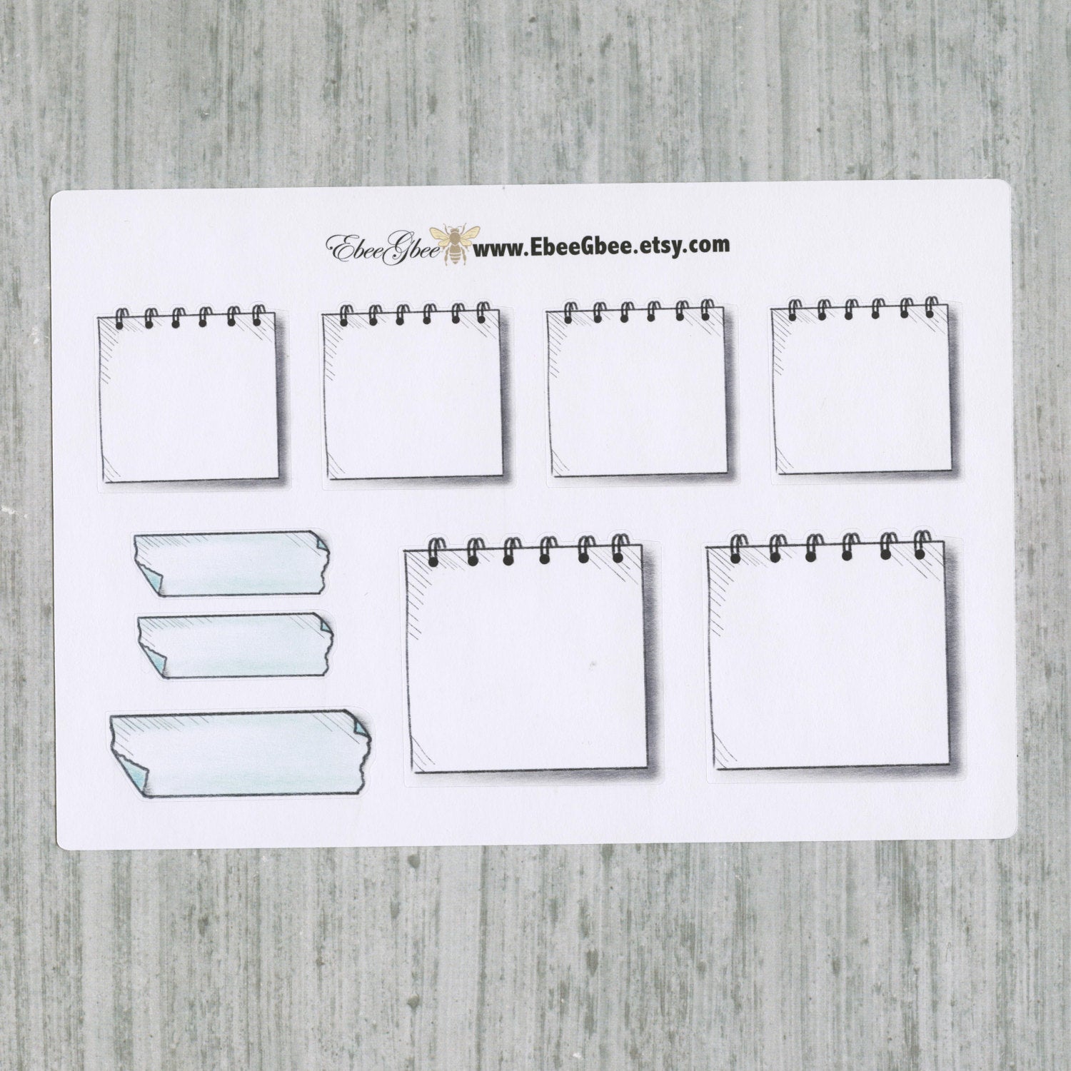 B&W WEEKDAY HEADERS Planner Stickers  Hand Drawn Bullet Journal (BuJo –  EbeeGbee
