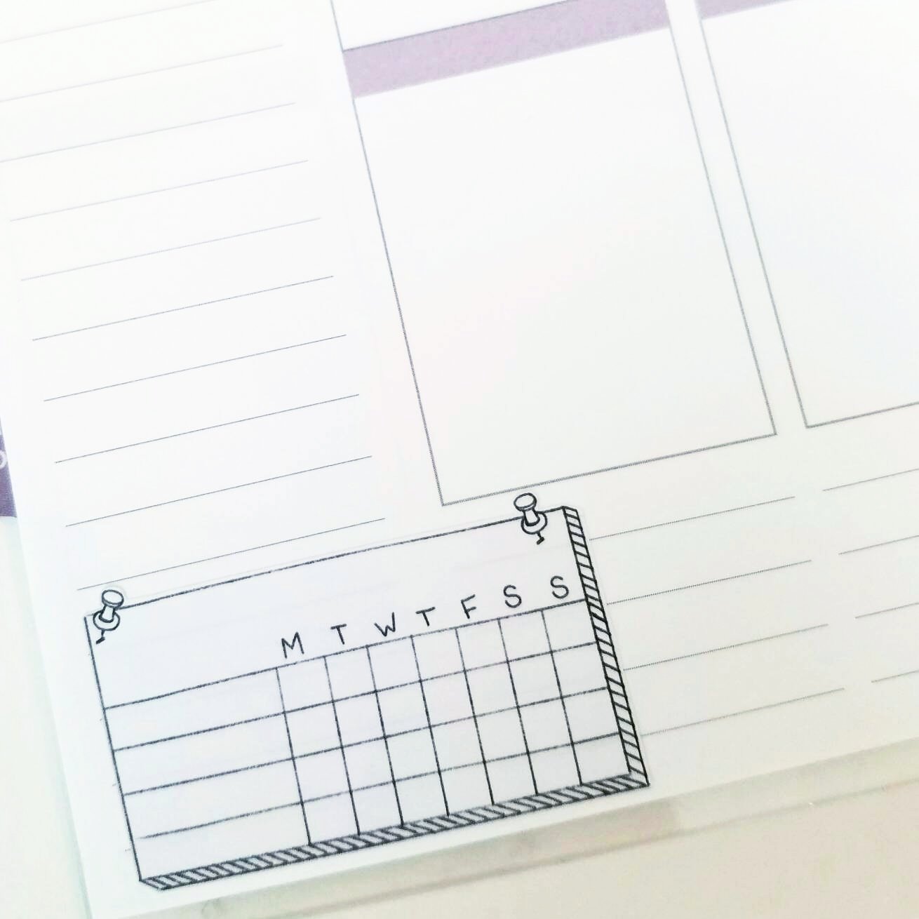 WEEKLY TRACKER BOX Planner Stickers | Hand Drawn BuJo Style