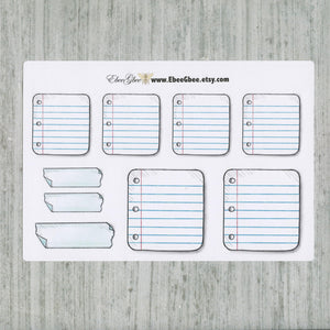 NOTE BOX Stickers Planner Stickers | Hand Drawn Bullet Journal (BuJo) Style