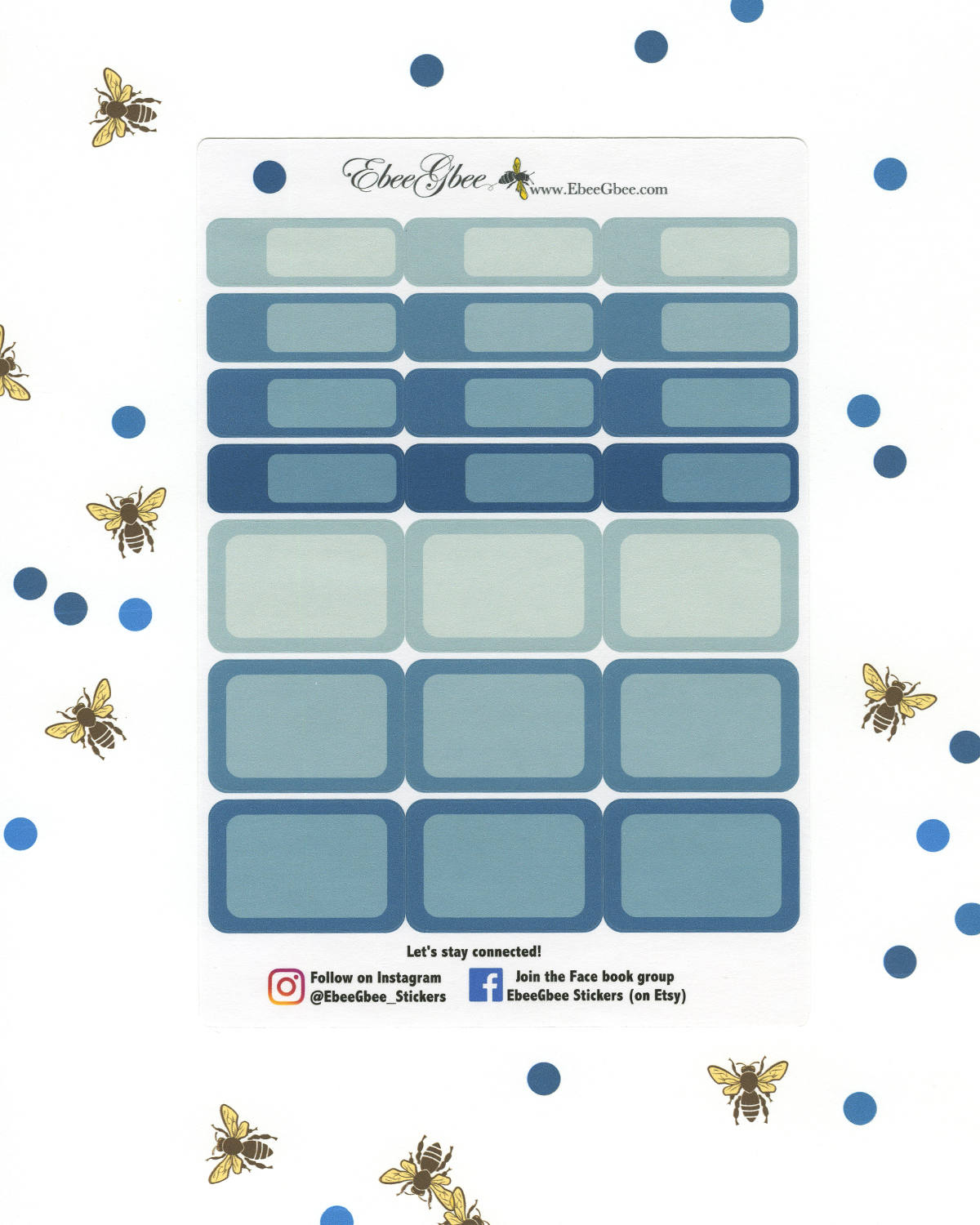 MIDNIGHT COLORFUL BOXES Planner Stickers | BeeColorful