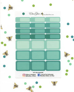 PINE COLORFUL BOXES Planner Stickers | BeeColorful