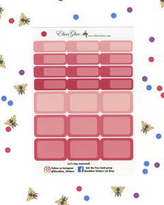 ROSE COLORFUL BOXES Planner Stickers | BeeColorful