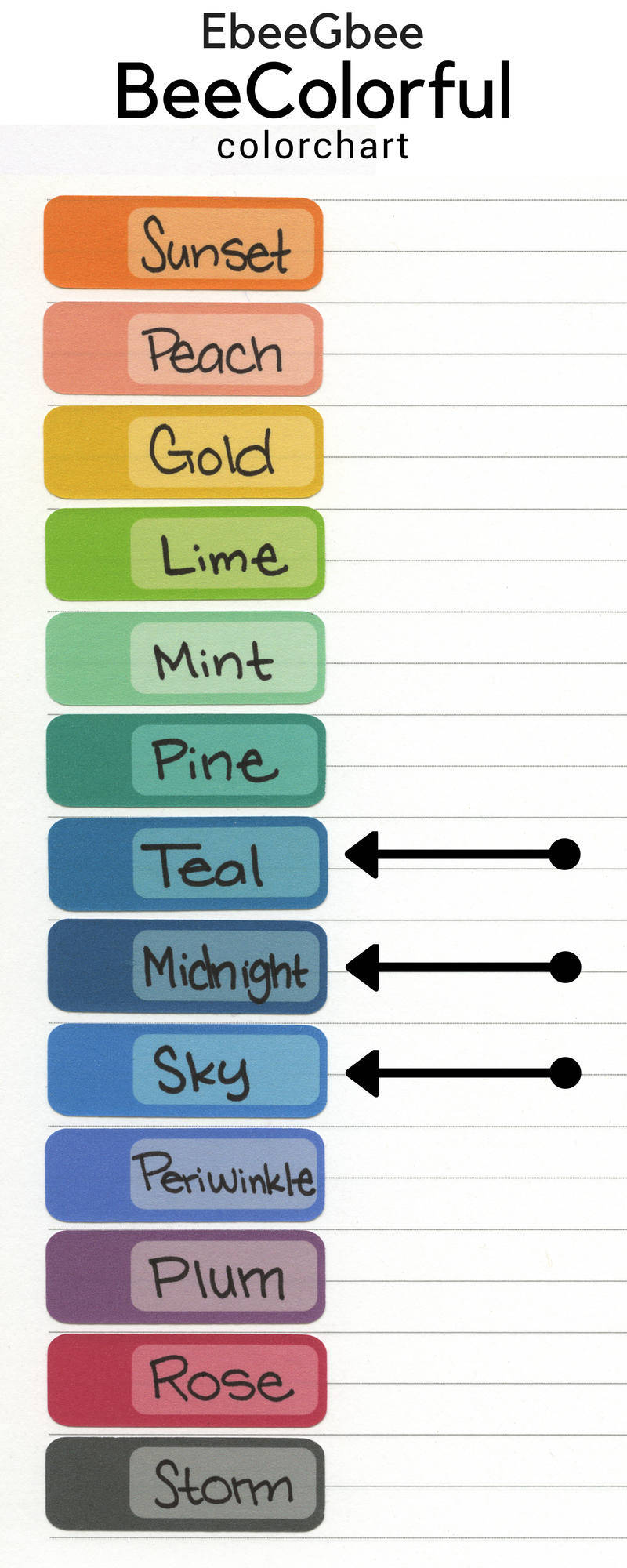 BLUES ME TIME Planner Stickers |  BeeColorful Teal Midnight Sky