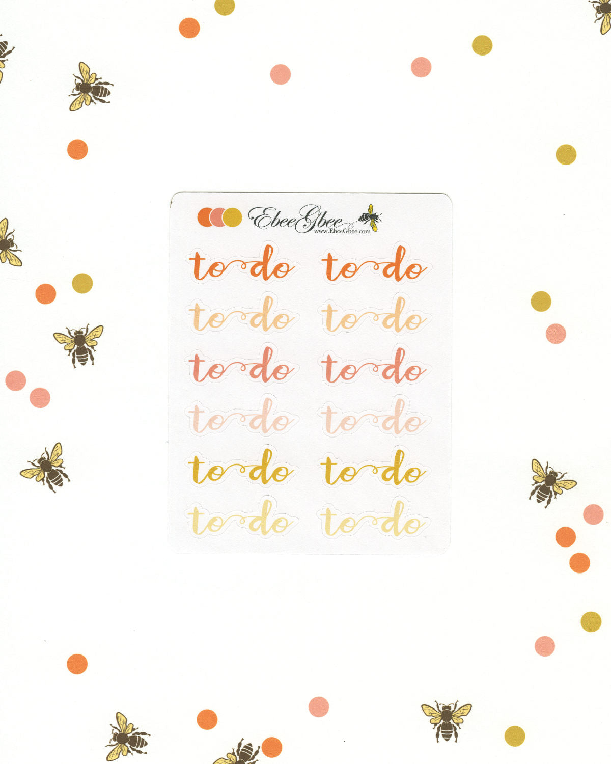 TO DO Planner Stickers |  BeeColorful