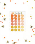 ORANGES TEARDROP Planner Stickers |  BeeColorful Sunset Peach Gold