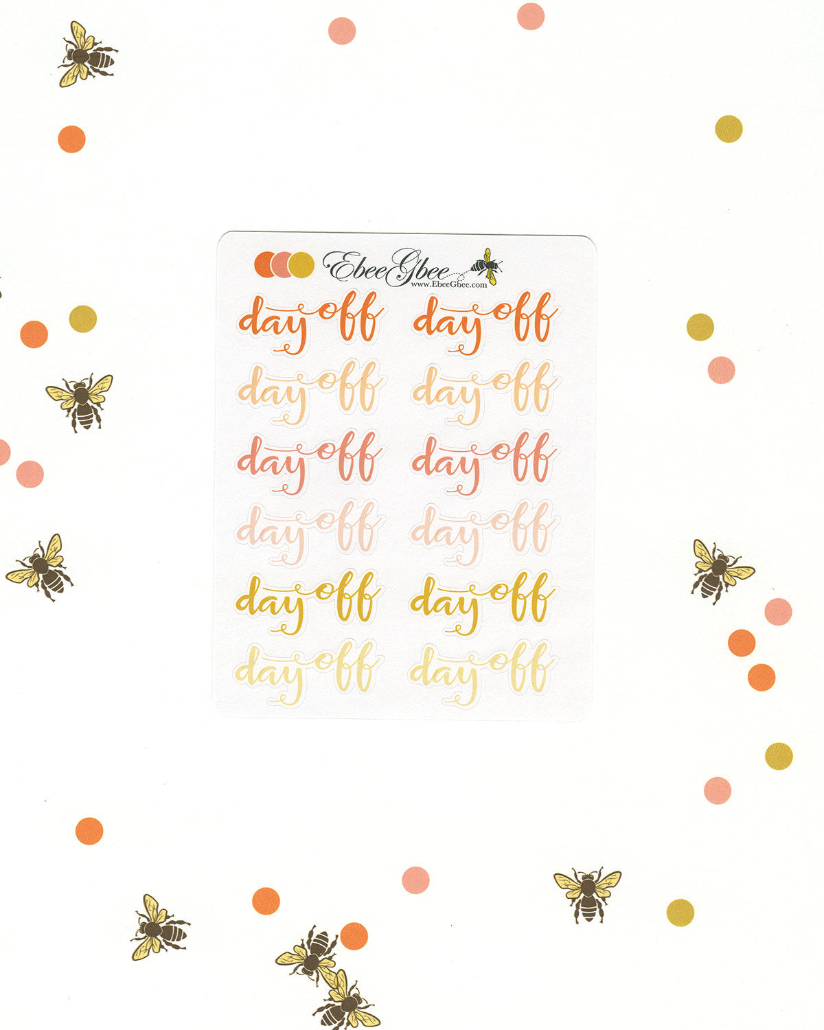 DAY OFF Planner Stickers |  BeeColorful