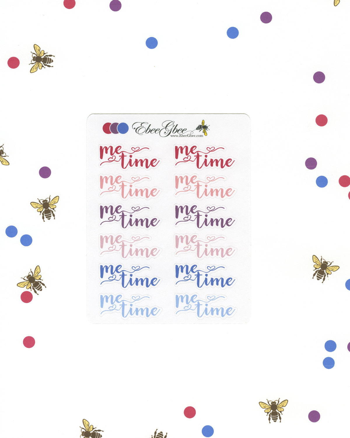 ME TIME Planner Stickers |  BeeColorful