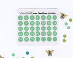 MINT DATE DOT Monthly Planner Stickers | BeeColorful