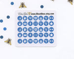 SKY ICON DOTS Planner Stickers | BeeColorful