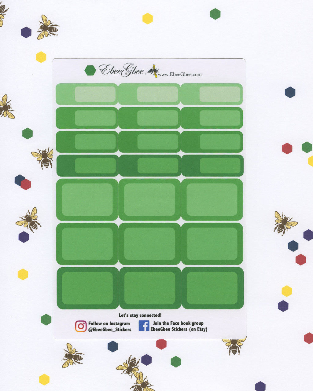 FROG COLORFUL BOXES Planner Stickers | BeeBright