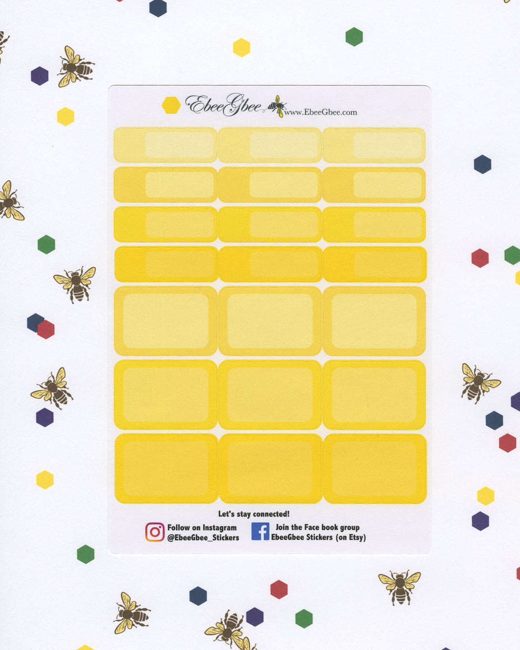 LEMON COLORFUL BOXES Planner Stickers | BeeBright