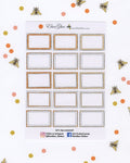 SUNSET DOODLE BOXES Planner Stickers | BeeColorful