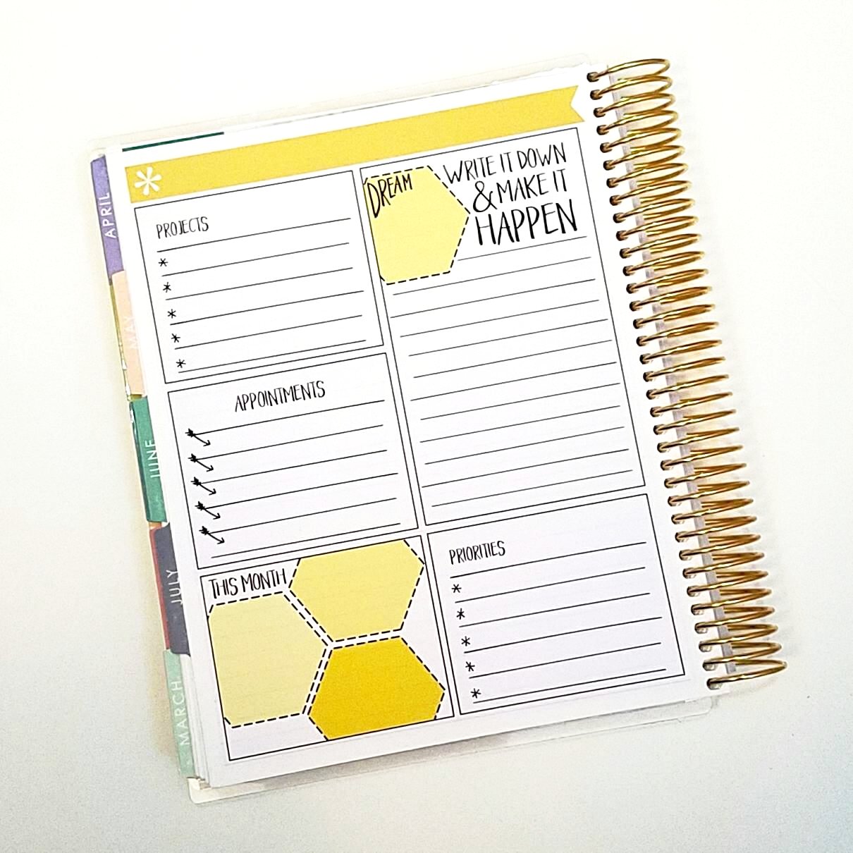 THIS MONTH set of 3 Hand Drawn Large Box Note Page Planner Stickers