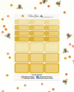 GOLD COLORFUL BOXES Planner Stickers | BeeColorful