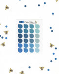 BLUES TEARDROP Planner Stickers |  BeeColorful Teal Midnight Sky