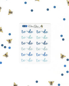 BLUES TO DO Planner Stickers |  BeeColorful Teal Midnight Sky