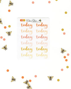 ORANGES TODAY Planner Stickers |  BeeColorful Sunset Peach Gold
