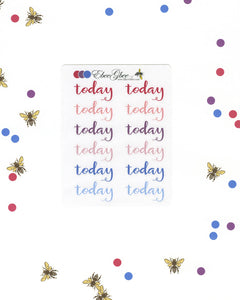 PURPLES & PINKS TODAY Planner Stickers |  BeeColorful Rose Plum Periwinkle