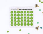 LIME DATE DOT Monthly Planner Stickers | BeeColorful
