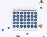 MIDNIGHT DATE DOT Monthly Planner Stickers | BeeColorful