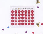 ROSE DATE DOT Monthly Planner Stickers | BeeColorful