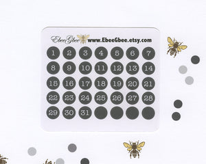 STORM DATE DOT Monthly Planner Stickers | BeeColorful