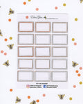 PEACH DOODLE BOXES Planner Stickers | BeeColorful