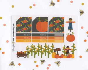 PUMPKIN MONTHLY Layout Planner Stickers | You Pick Your Month