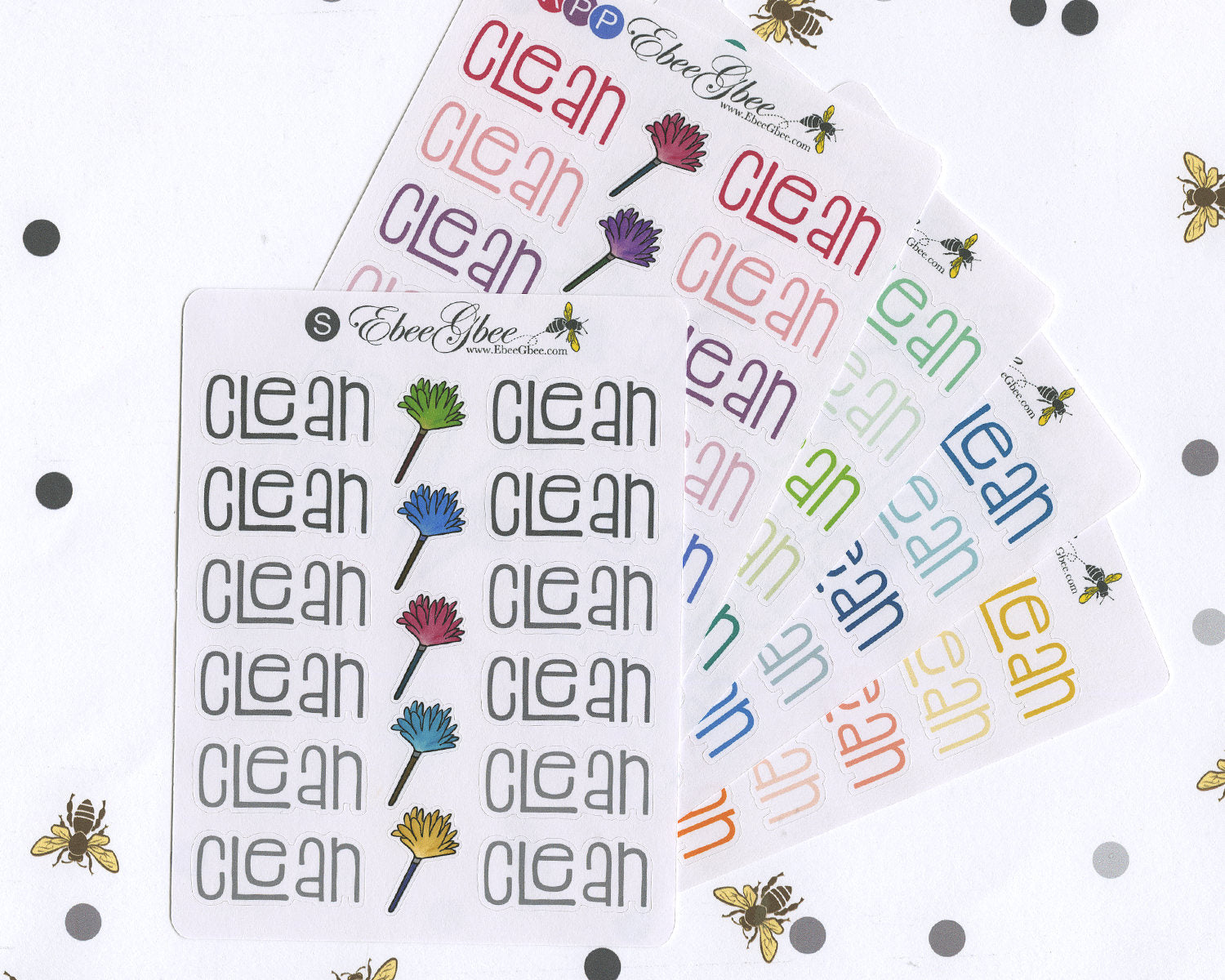 CLEAN Planner Stickers |  BeeColorful