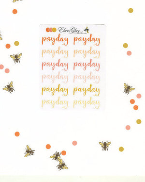 PAYDAY Planner Stickers |  BeeColorful